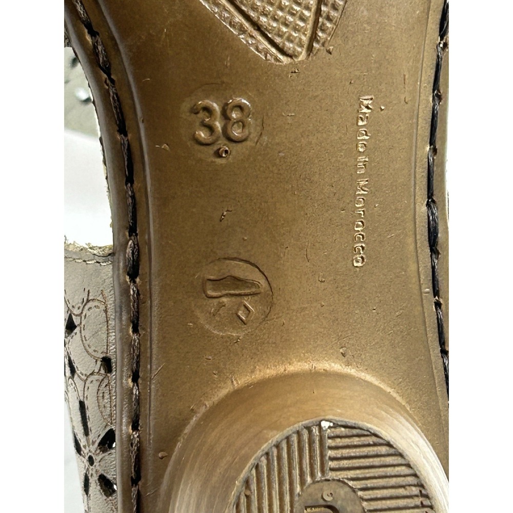 Rieker Antistress Mirjam Taupe Low Heel Mary Jane Leather Shoes-US 7/EU 38 - Picture 9 of 10